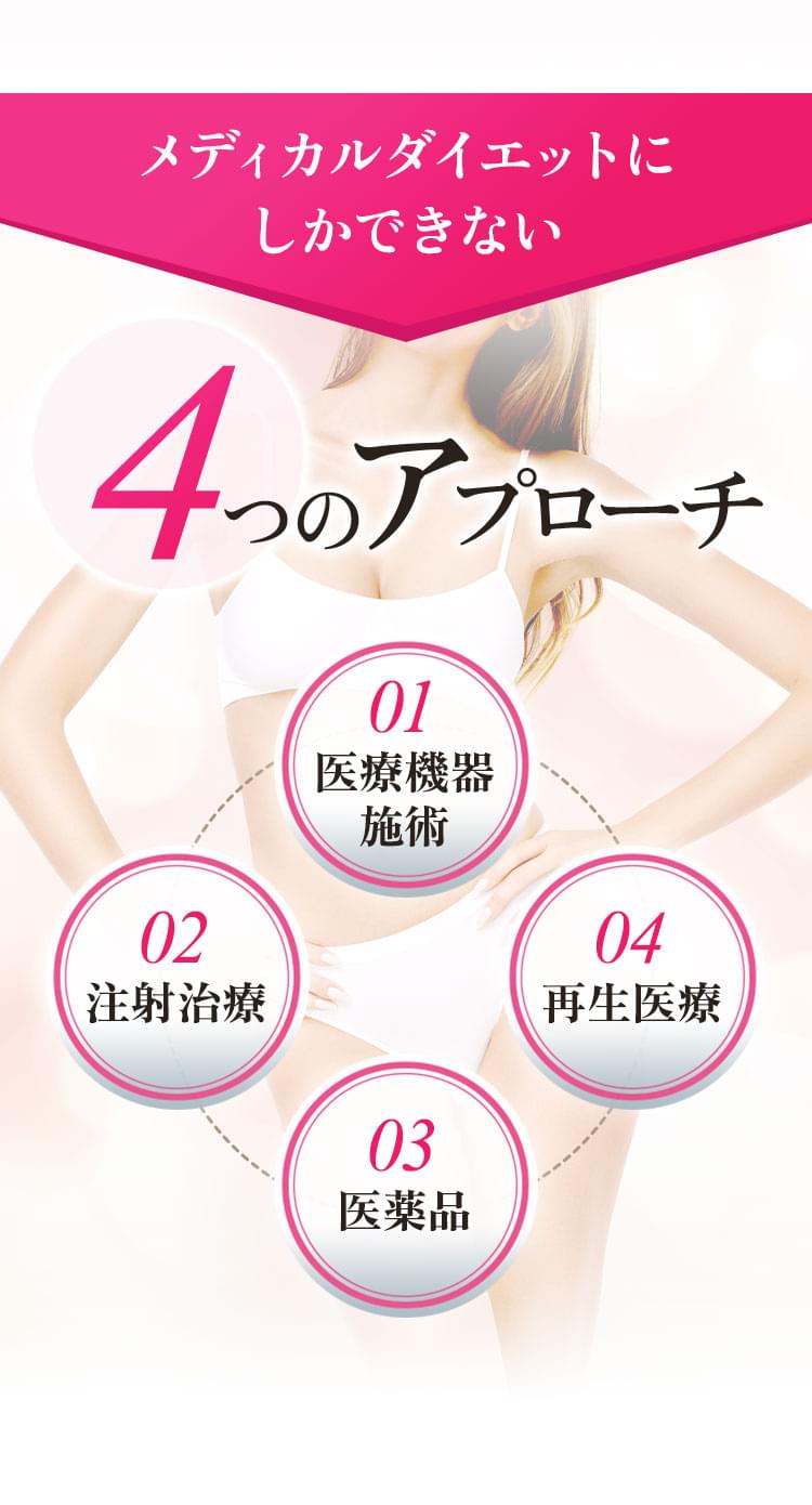 メディカルダイエットにしかできない4つのアプローチ