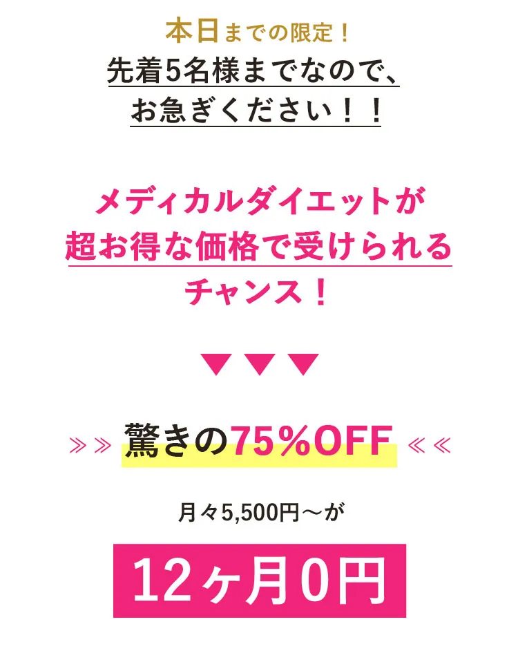 医療ダイエットとしてたくさんの方々に選ばれて様々な部門でNo.1に！12冠達成