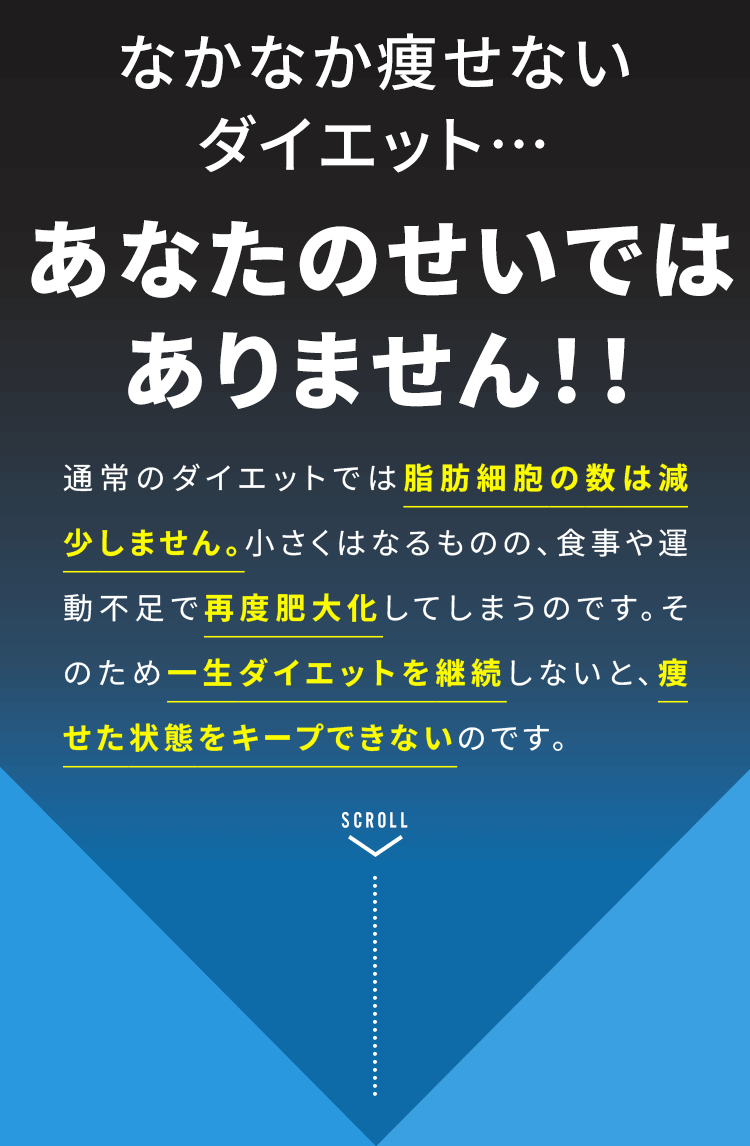 なかなか痩せないダイエット・・・あなたのせいではありません！！
